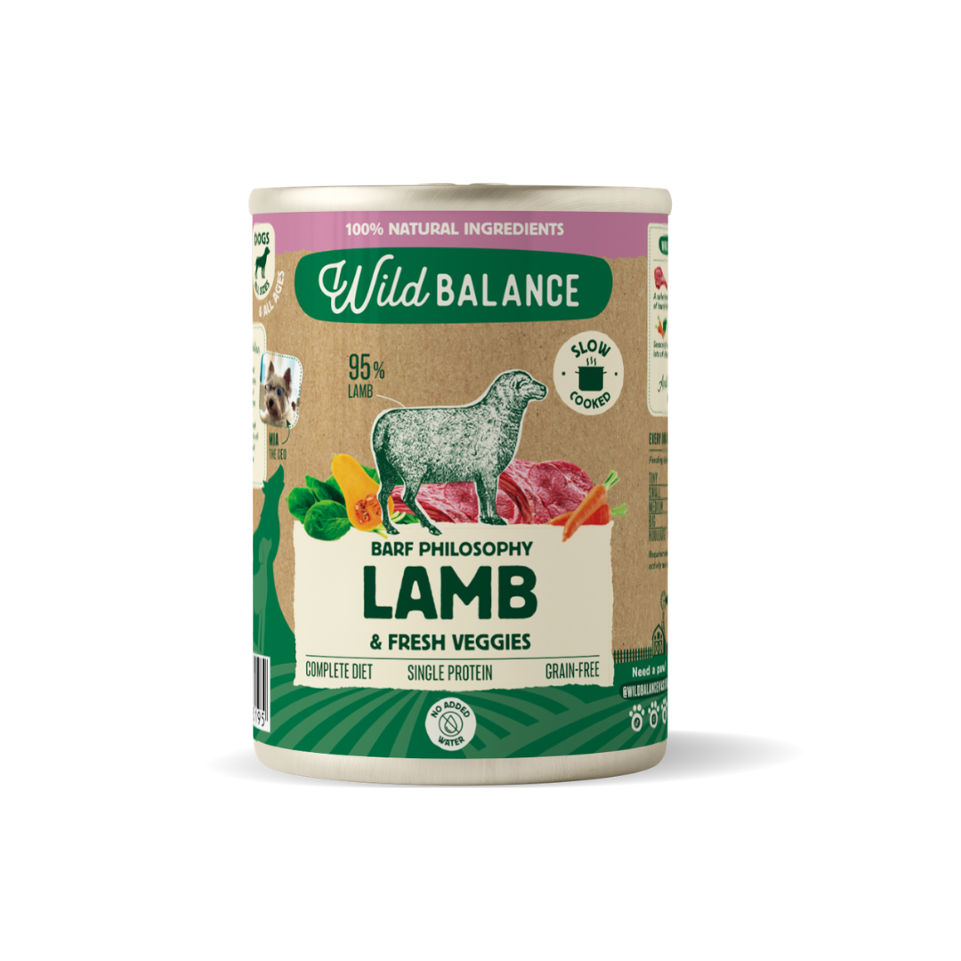 Wild balance vieno baltymo konservai šunims su ėriena