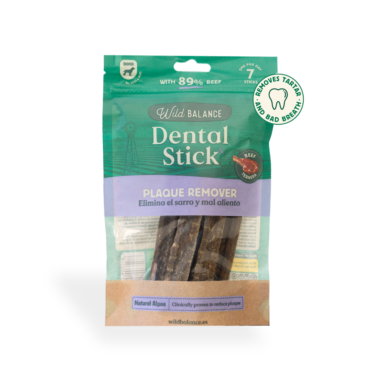 Wild Balance Dental Sticks for Dogs with Beef – for tartar removal