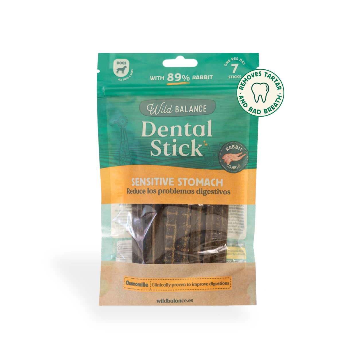 Wild Balance Dental Sticks for Dogs with Rabbit, Chamomile and Sage – for sensitive stomachs