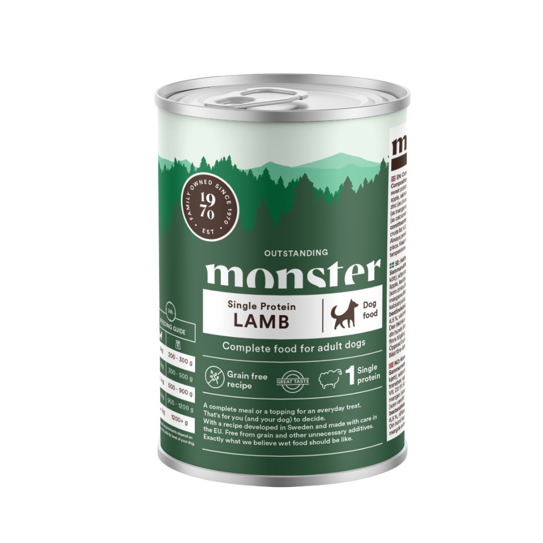 Monster Single Protein Wet Dog Food with Lamb