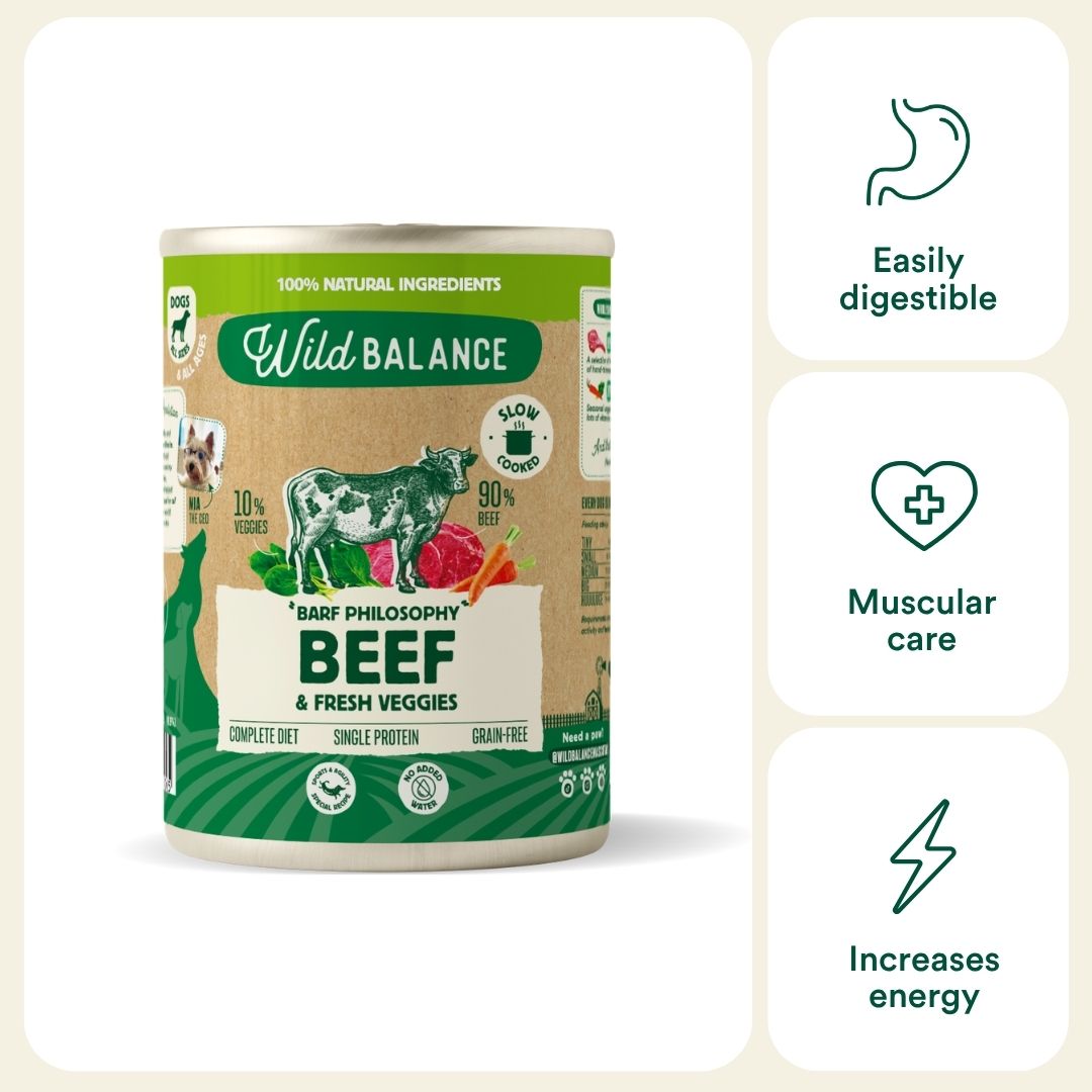 Wild Balance single protein wet dog food with beef