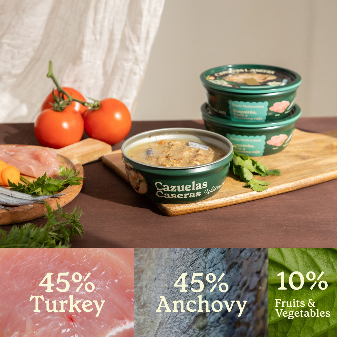 Wild Balance Stew for Dogs with Anchovies, Turkey and Apples
