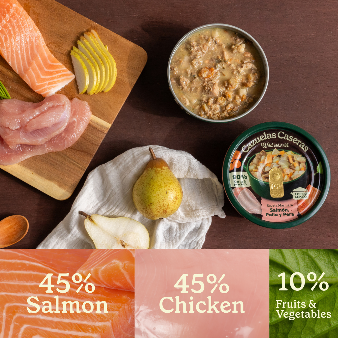Wild Balance Stew for dogs with salmon, chicken and pears