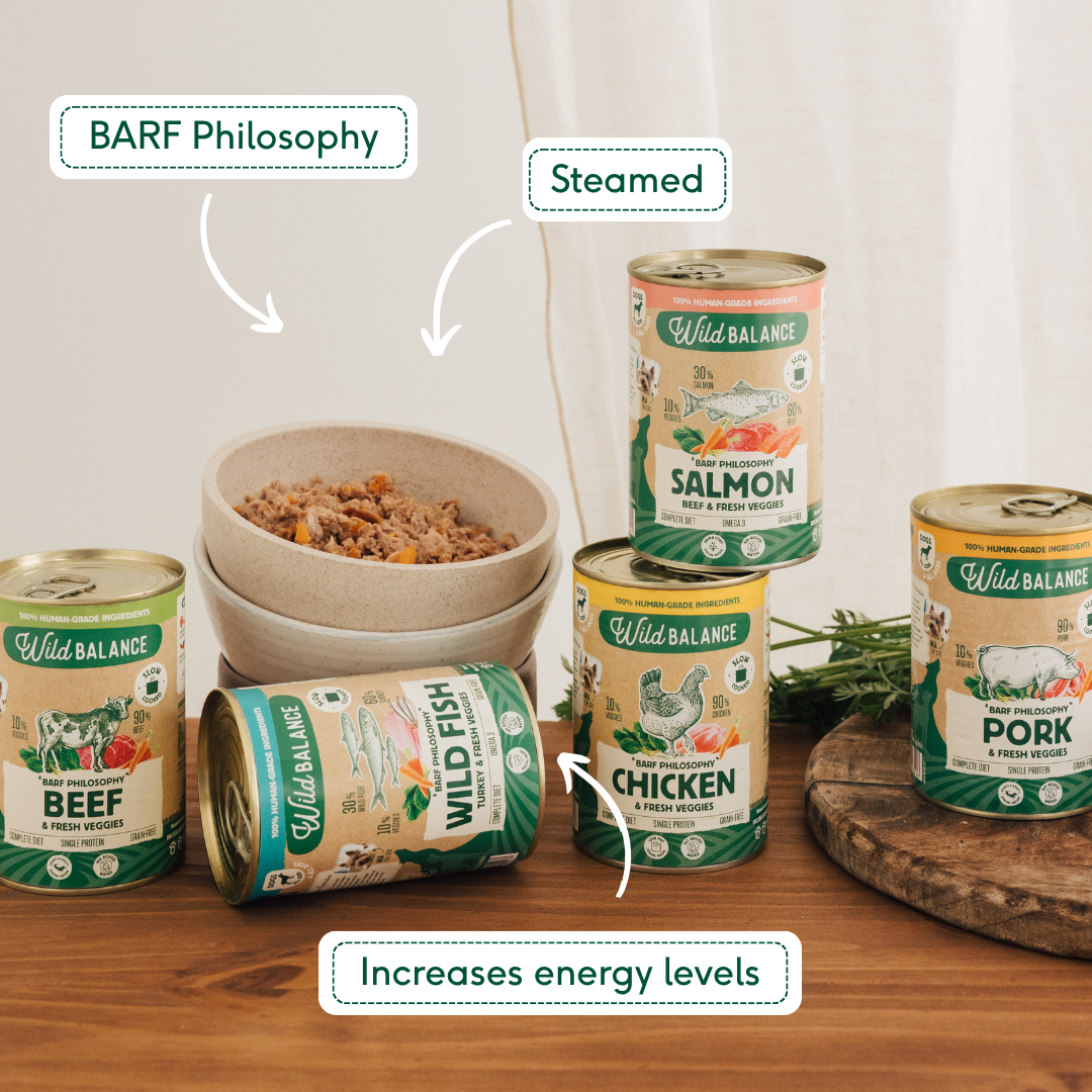 Wild Balance Wet Dog Food with White Fish and Pork