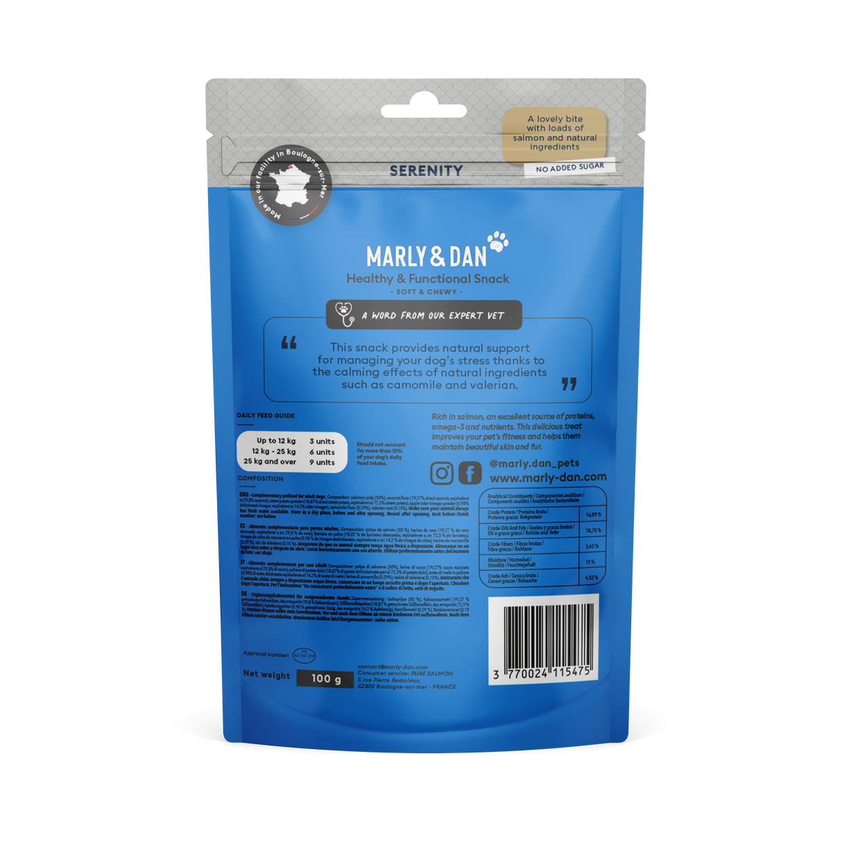 Marly & Dan soft treats for dogs SERENITY