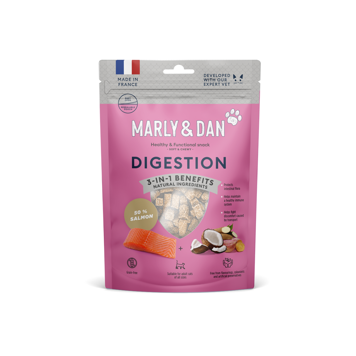 Marly & Dan soft treats for cats DIGESTION