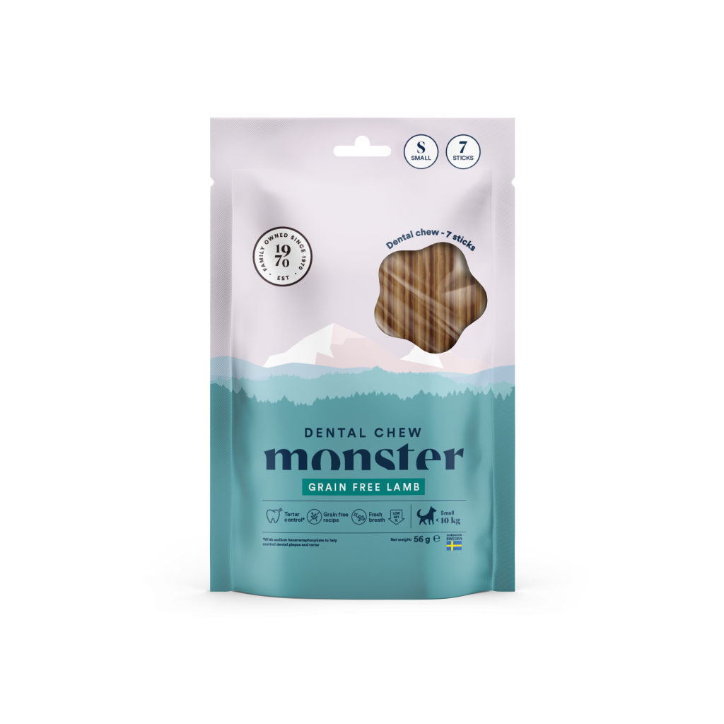 Monster Dental Chews for dogs with lamb