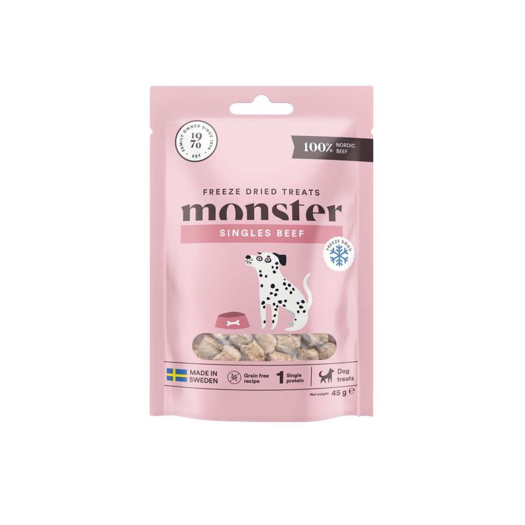 Monster Freezies Freeze-dried beef treats for dogs