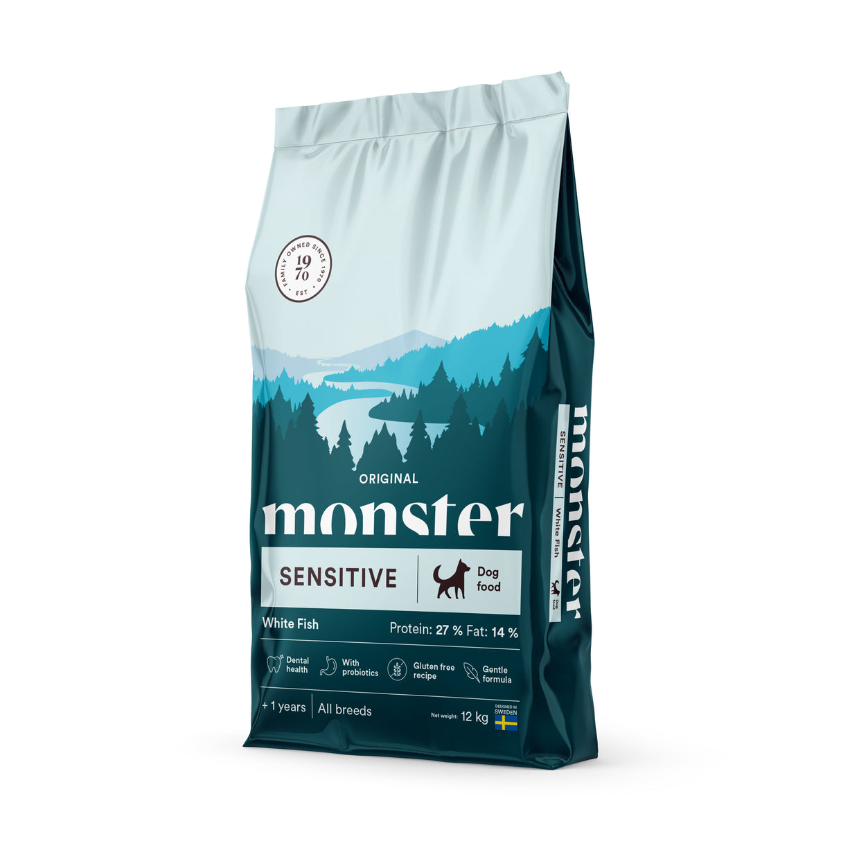 Monster Original Sensitive dry food for sensitive dogs with white fish
