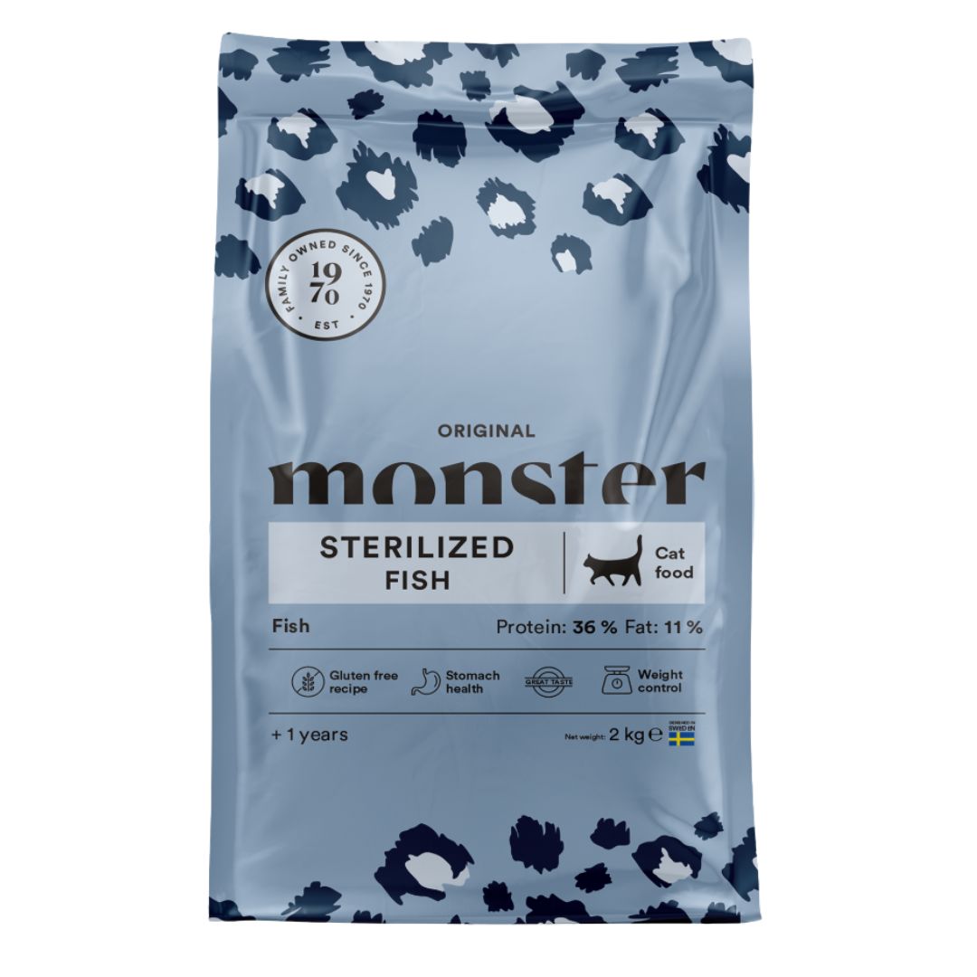 Monster maistas katems svoriui palaikyti
