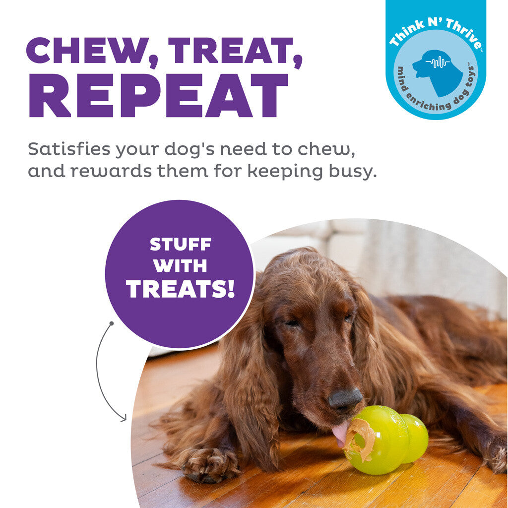 Interactive and treat-filled dog toy "Outward Hound Double-Tuff L Green"