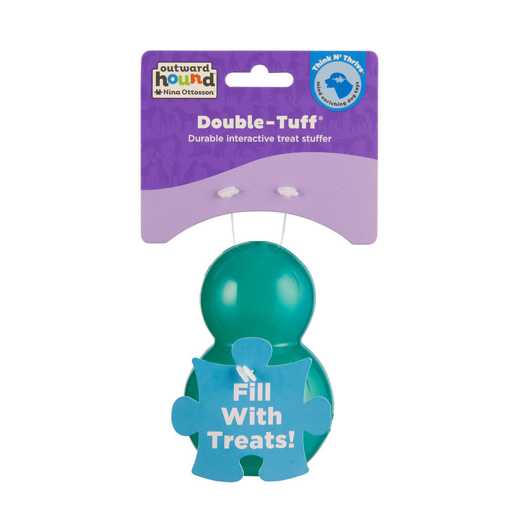Interactive and treat-filled dog toy "Outward Hound Double-Tuff M Blue"