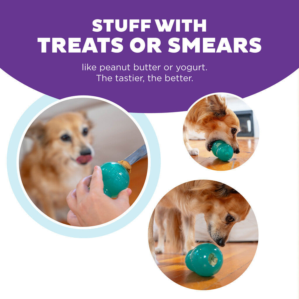 Interactive and treat-filled dog toy "Outward Hound Double-Tuff M Blue"