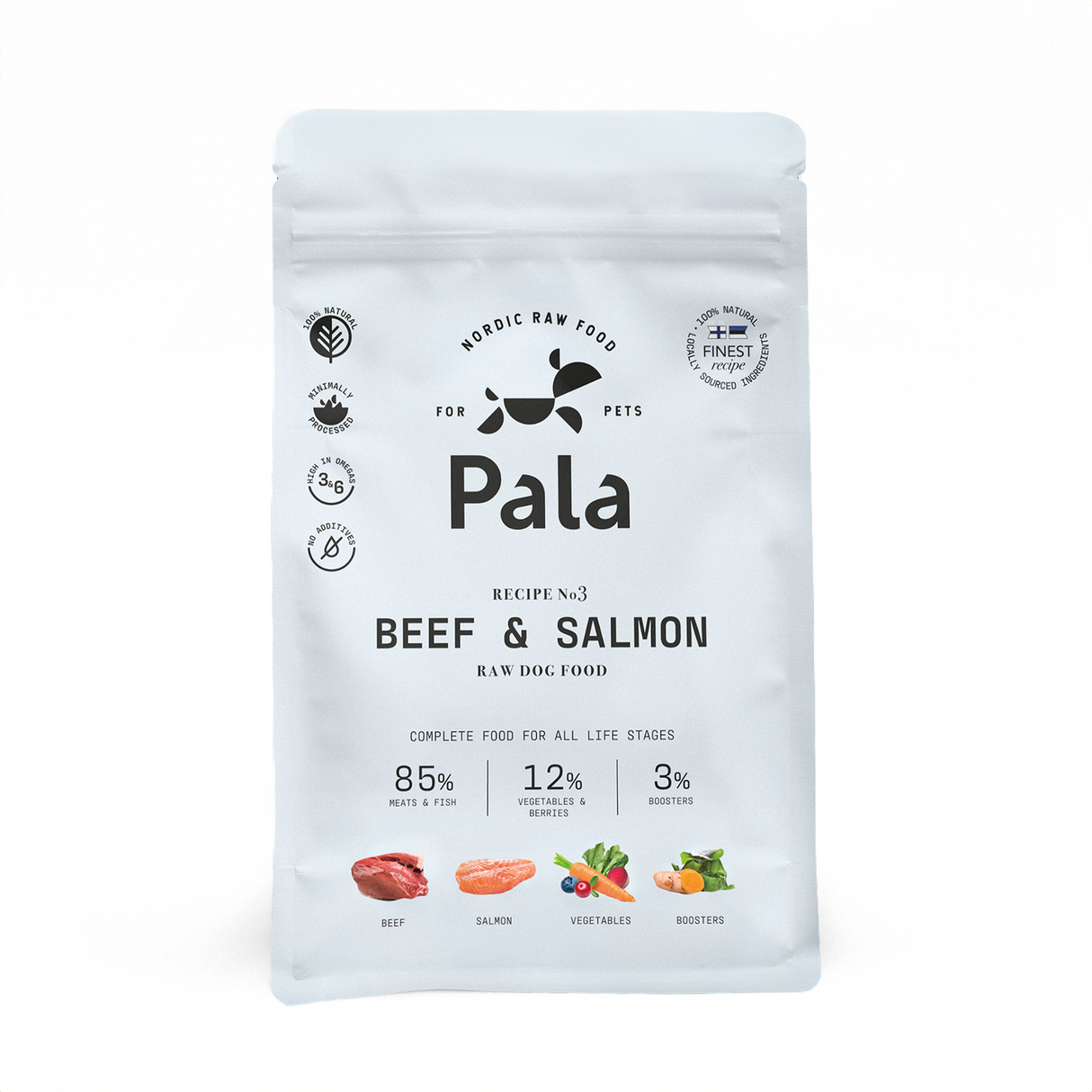 Pala maistas sunims Nr 3 su jautiena ir lasisa 1 kg