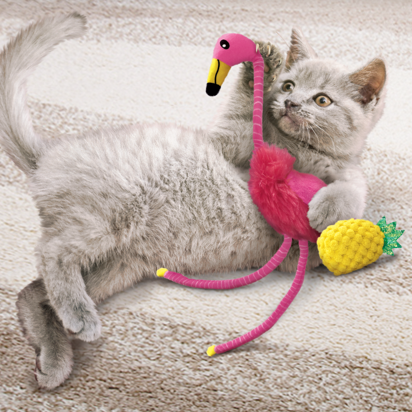 Toy "KONG Cat Tropics Flamingo 2in1"