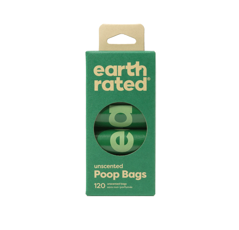 Recycled plastic dog poop bags "Earth Rated" (odorless)