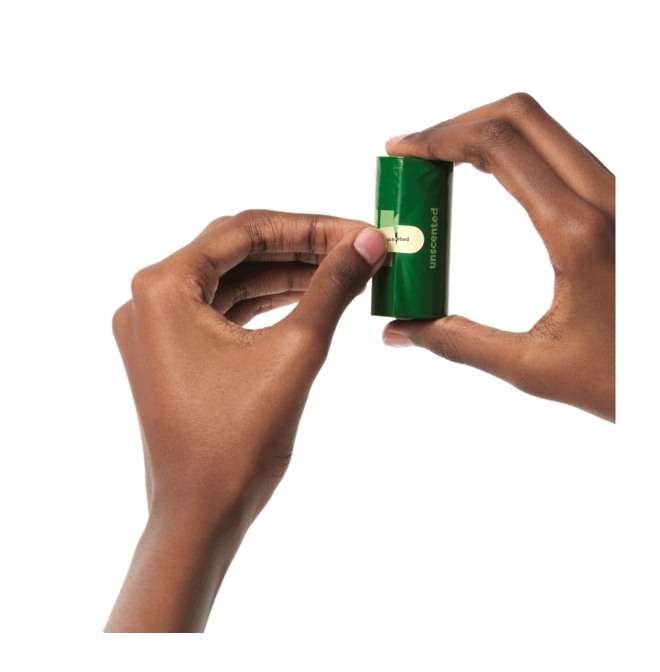 Recycled plastic dog poop bags "Earth Rated" (odorless)