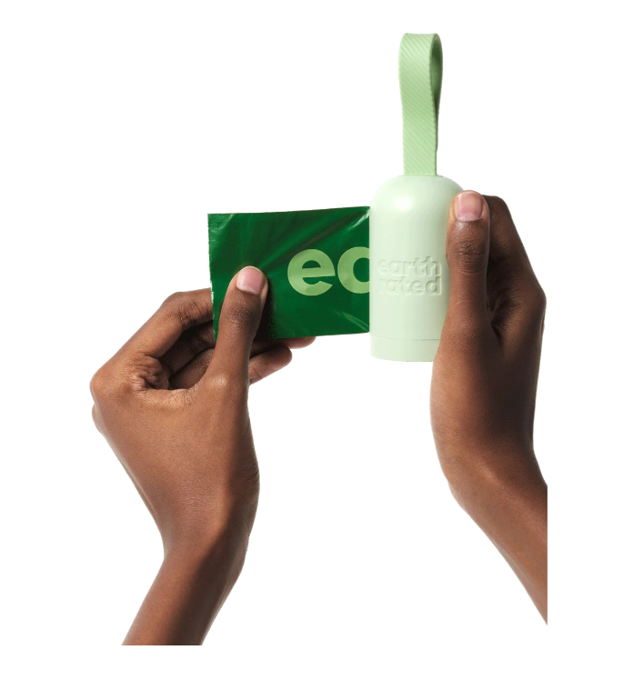 Recycled plastic dog poop bags "Earth Rated" (odorless)