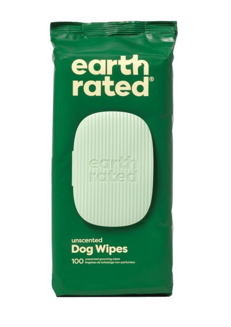 Wet dog wipes "Earth Rated" (unscented)
