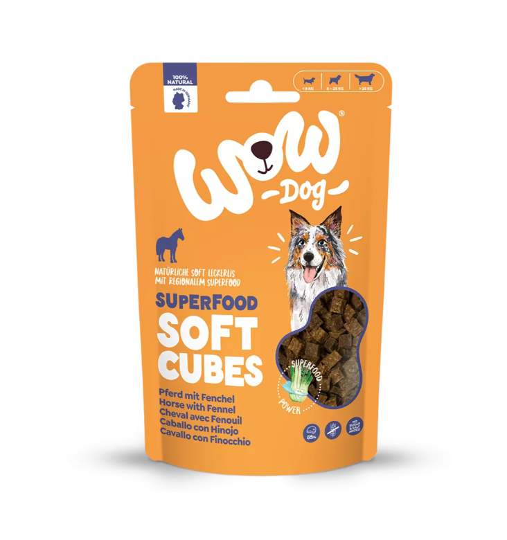 Wow Dog Superfood Soft Cubes - Horsemeat and Fennel Treats
