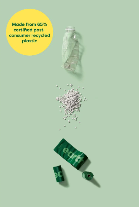 Recycled plastic dog poop bags "Earth Rated" (odorless)