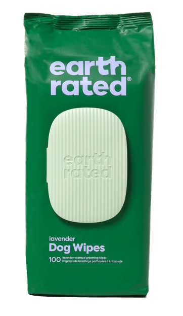 Wet dog wipes "Earth Rated" (lavender scent)