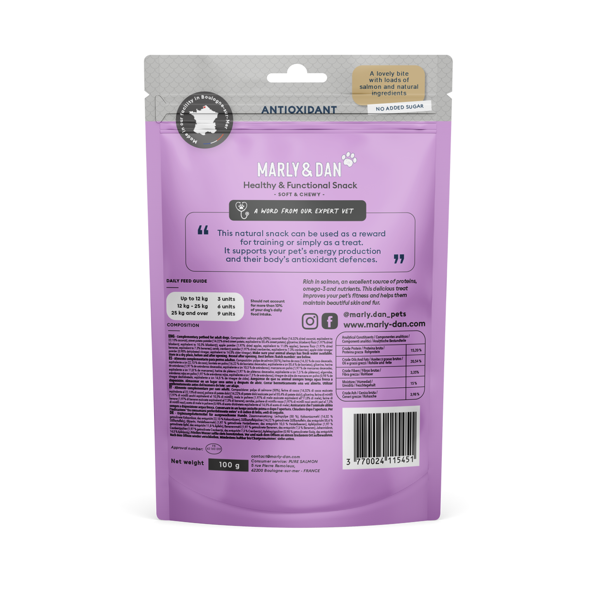 Marly & Dan soft treats for dogs ANTIOXIDANT