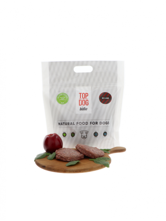 Frozen food for dogs with beef and duck Top Dog Bistro Beef and Duck (PICK-UP ONLY)