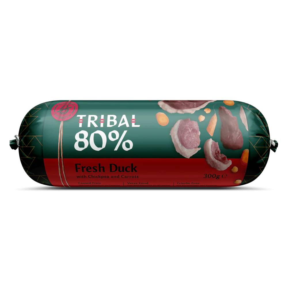 Tribal Gourmet Sausage wet dog food with fresh duck