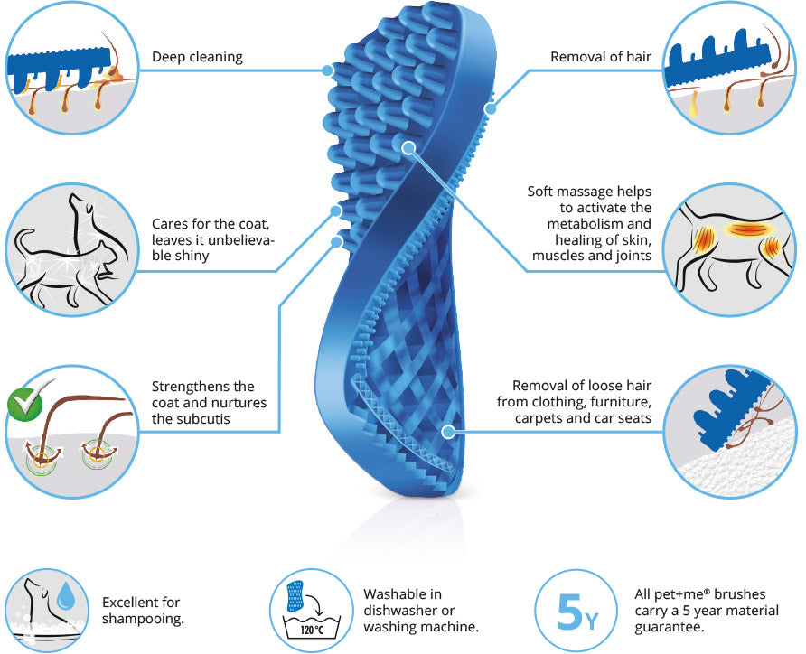 Multifunctional silicone comb "Pet+Me"