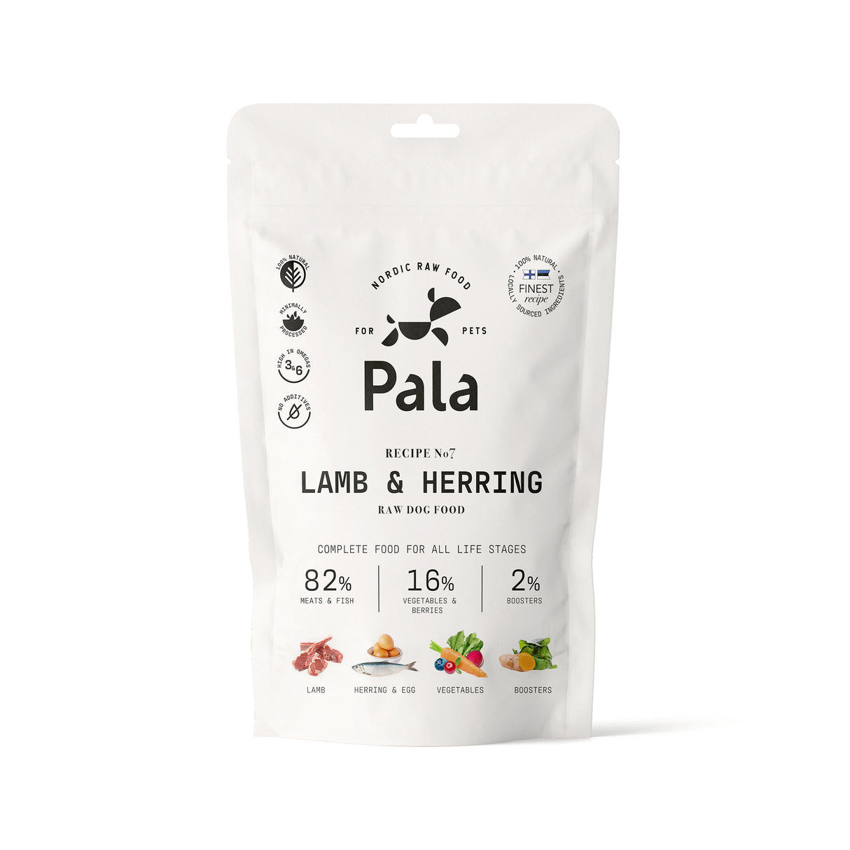Pala maistas sunims su eriena ir silke receptas Nr 7 - 100 g