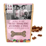 Training treats for dogs mini cubes Sana Dog with beef, raspberries and spinach
