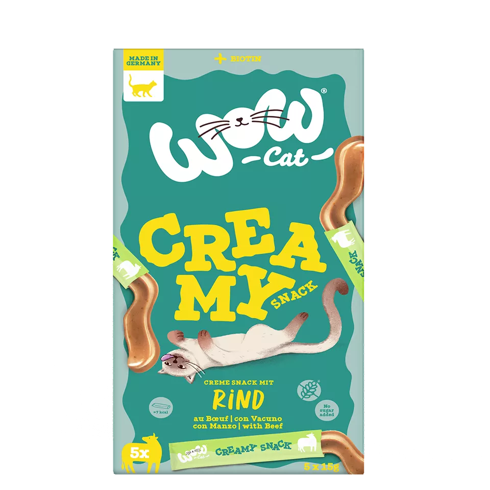 Wow Cat Creamy Snack creamy treat for cats with beef