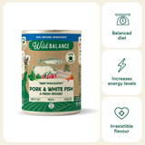 Wild Balance Wet Dog Food with White Fish and Pork