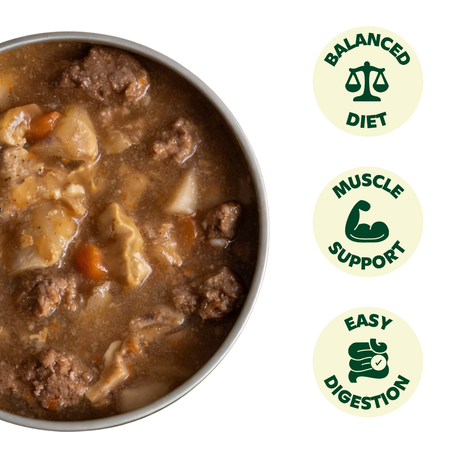 Wild Balance stew for dogs with beef and pineapple
