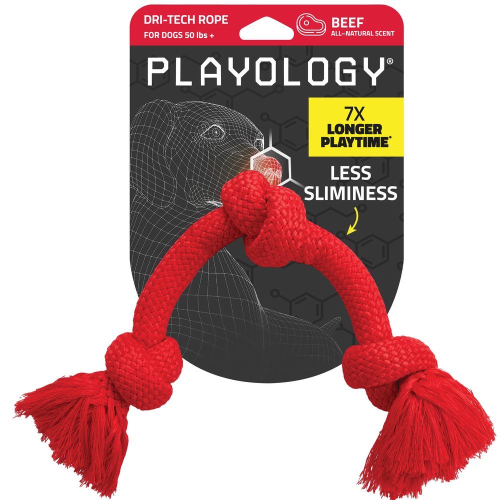 Virvinis žaislas šunims su natūraliu kvapu "Playology Dri-Tech Rope"