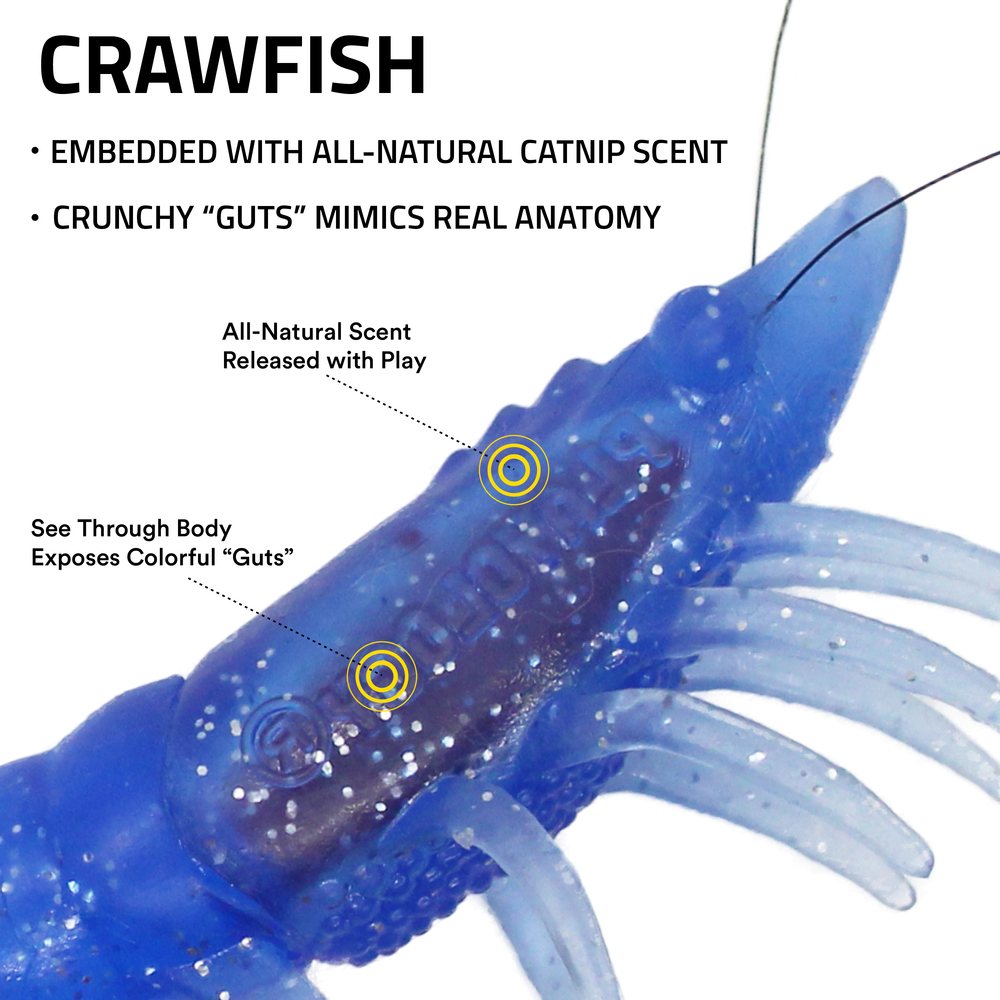 Žaislų rinkinys katėms su katžole "Playology Pouncing Crawfish 2-pack"