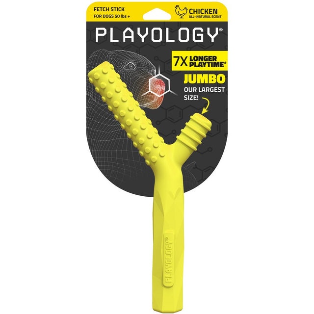 Mėtymo lazda dideliems šunims su natūraliu kvapu "Playology Fetch Stick"