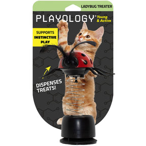 Skanėstais užpildomas žaislas katėms "Playology Ladybug Treater"