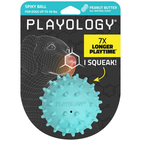 Kamuoliukas šunims su natūraliu kvapu "Playology Spikey Squeaky Chew Ball"