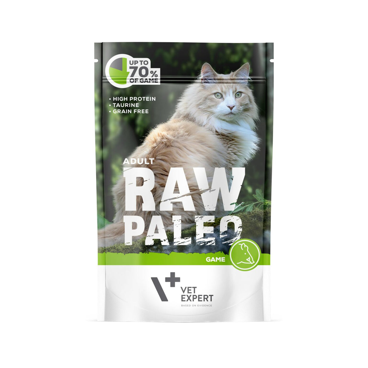 Raw Paleo wet cat food with game
