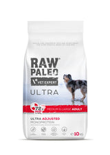 Raw Paleo Ultra dry food for medium and large breed dogs with beef