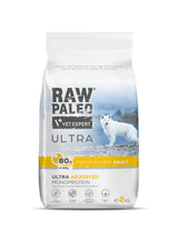 Raw Paleo Ultra dry food for medium and large breed dogs with turkey