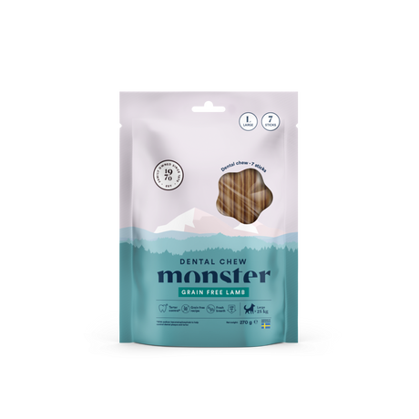 Monster Dental Chews for dogs with lamb