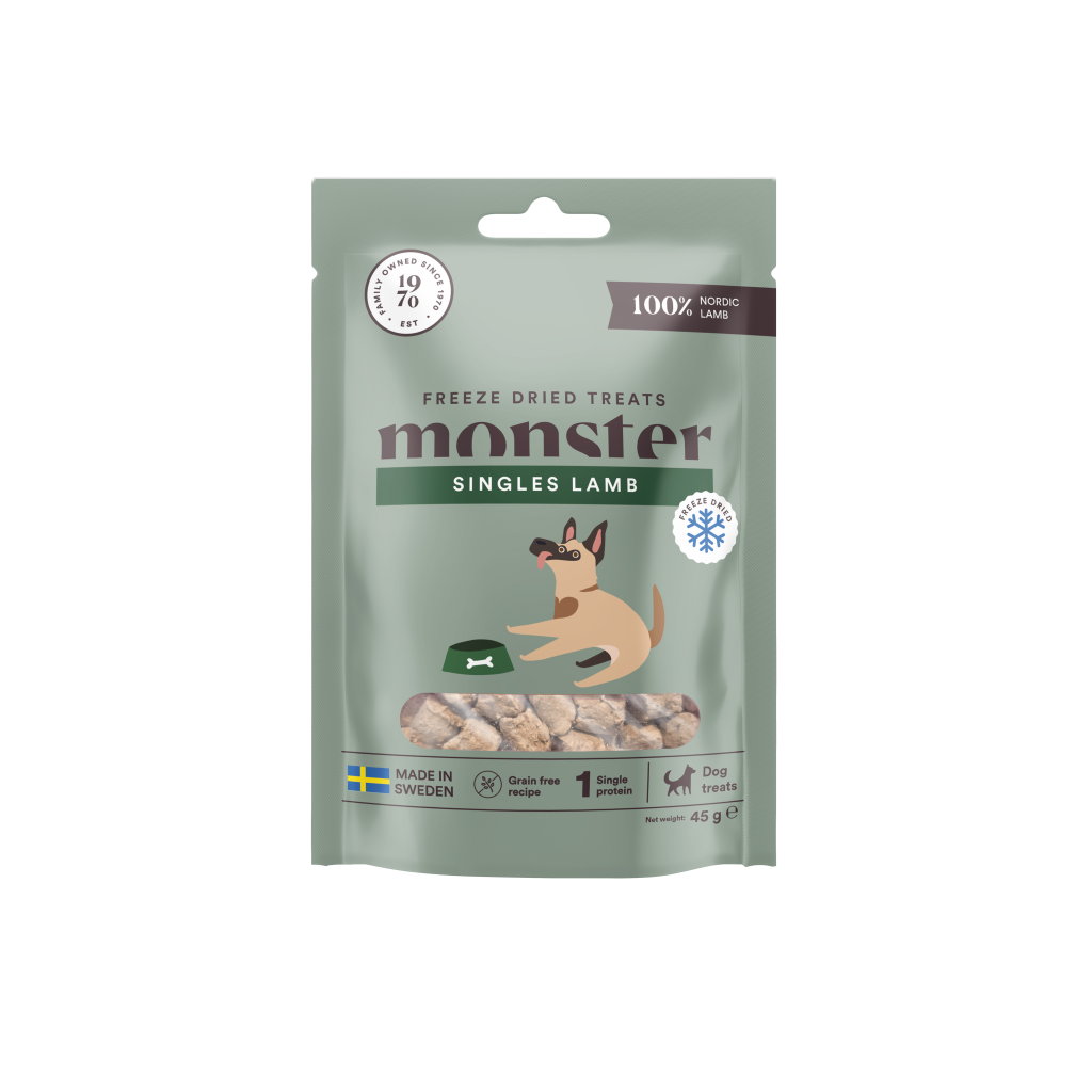 Monster Freezies freeze-dried lamb treats for dogs