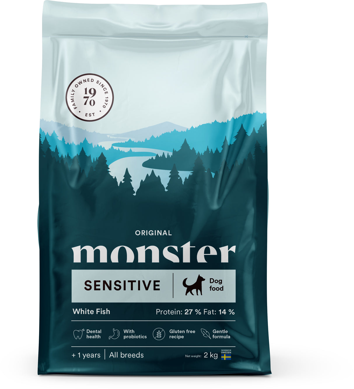 Monster Original Sensitive dry food for sensitive dogs with white fish
