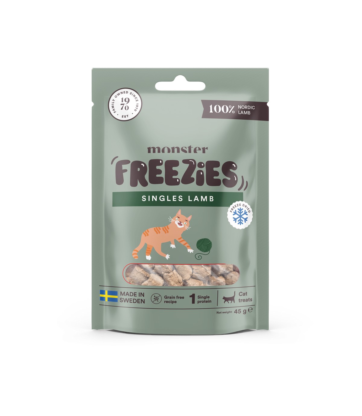 Liofilizuoti ėrienos skanėstai katėms Monster Freezies