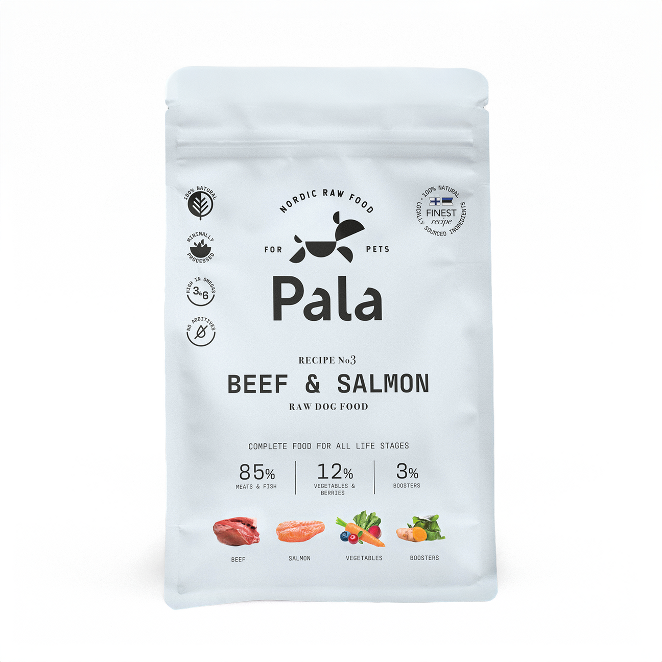 Pala maistas sunims Nr 3 su jautiena ir lasisa 1 kg
