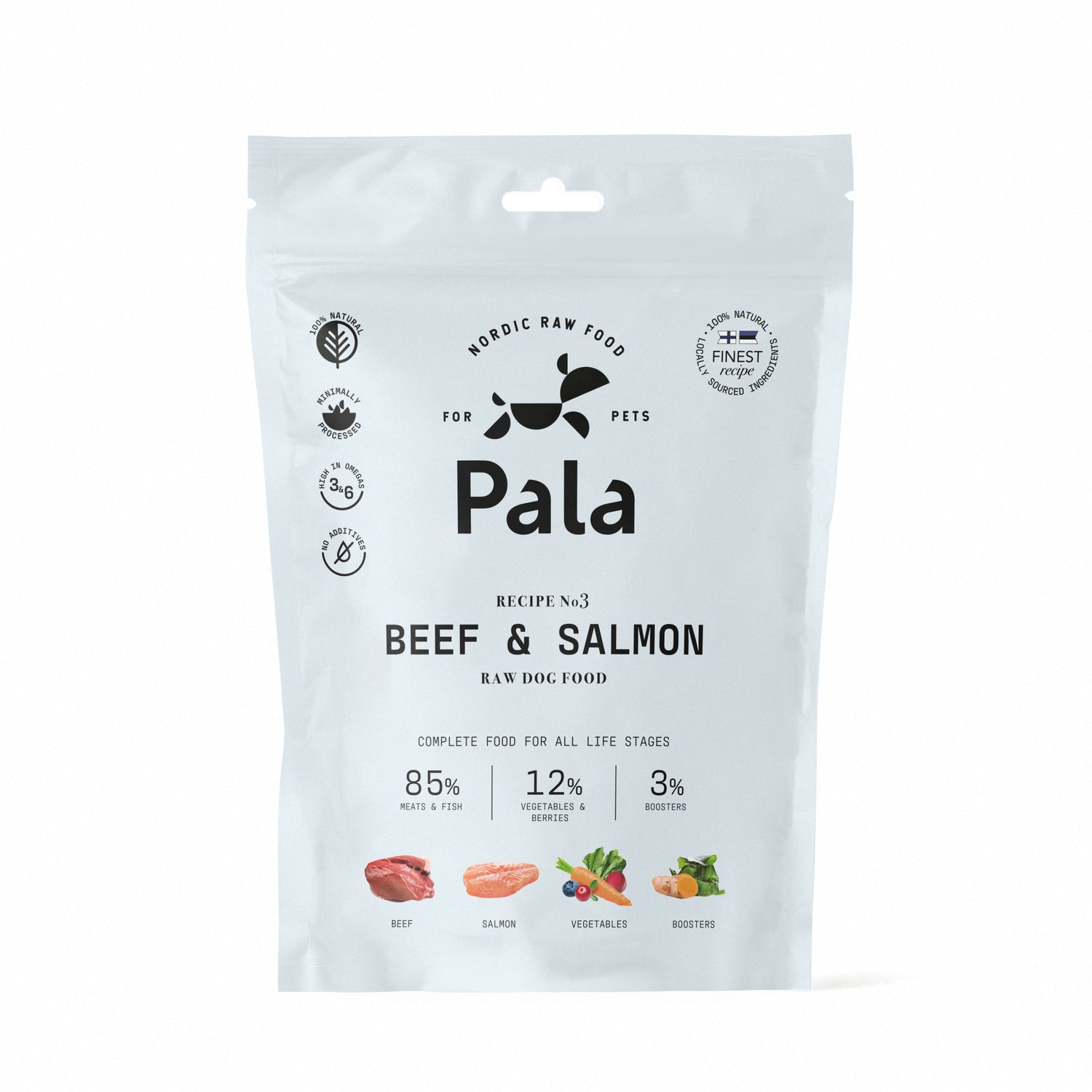 Pala maistas sunims Nr 3 su jautiena ir lasisa 400 g