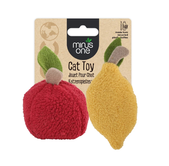Minus One Fruit Cat Toy Lemon &amp; Apple
